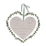 Love Story 'Welcome To Our Happily Ever After' Heart Wreath