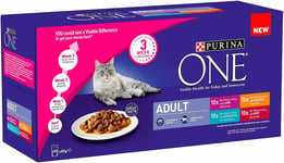 Purina One Adult Cat Food Mini Fillets In Gravy Healthy Pet Food 40 80g Pouches