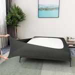 Alyvia Spring Housse en Maille de Jersey Extensible pour sommier tapissier, enveloppe Les 4 côtés, Cache-sommier pour hôtel et Maison, pour lit King/King Size californien/Olympic Queen Size, Gris