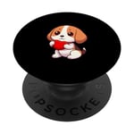 Cute Valentines Day shirt Beagle Dog Lovers Valentines PopSockets Swappable PopGrip