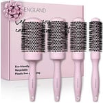 Eco Barrel Round Brush Set for Women - Ceramic Round Brushes for Blow Drying -