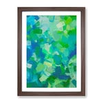 Adventure Of The West Abstract Framed Print for Living Room Bedroom Home Office Décor, Wall Art Picture Ready to Hang, Walnut A2 Frame (64 x 46 cm)
