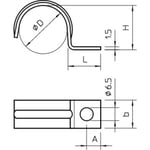 100 st Kabelklämma 1015 G 25 mm, 1-varv, galvaniserad (100)