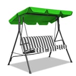 HTYG Garden Swing Replacement Canopy-Hammock Chair Replacement Top Cover with Waterproof Surface UV Blocking Sunshade-for 2 & 3 Seater Sizes Outdoor Swing Seat Chair (3/Green)