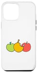 iPhone 12 Pro Max Red Yellow Green Cartoon Apples Case
