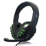 pc gaming headset SFBBBO Good Quality on ear Headset Stereo Deep Bass Gaming Headphones Earphone With Microphone for Computer PC Laptop Notebook GreenNoLEDPC