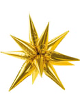 Guldfärgad 3D Stjärna Folieballong 95 cm