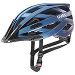 uvex i-vo cc - Lightweight All-Round Bike Helmet for Men & Women - Individual Fit - Upgradeable with an LED Light - Deep Space Matt - 52-57 cm