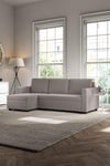 Cagliari Corner Ottoman Linear Grey Sofa Bed