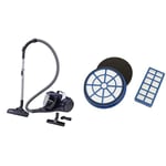 Hoover br71-br20 Vacuum Cleaner to Tow Without Bag Breeze, 700 Watt, 2 litres, Blue/Grey/Smoke + Filter kit