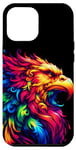 Coque pour iPhone 14 Pro Max Illustration animale griffin cool esprit tie-dye art