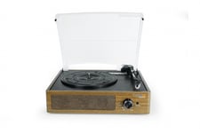 Technaxx Tx-186, Remdriven Skivtallrik, Svart, Trä, V-Bälte, 33,45,78 Rpm, 33,45,78 Rpm, 10 M
