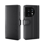 OnePlus 12 5G Plånboksfodral Äkta Läder - Svart