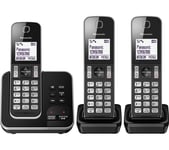 PANASONIC KX-TGD623EB Cordless Phone - Triple Handsets, Black
