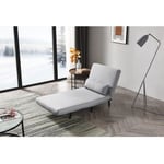 Modern Sofa Bed Chair Couch Convertible Adjustable Recliner Sleeper Gray Fabric