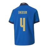 2020-2021 Italy Home Football Soccer T-Shirt (Kids) (Emerson 4)