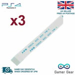 3x 12 pin Sony Playstation PS4 Controller USB Charging Ribbon Cable Flex