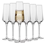 Champagne Glasses 6 x 180ml Drink Glass Sparkling Wine Modern Dishwasher Safe UK