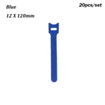 20pcs Cable Organizer Cord Tie Wire Management Blue 12 X 120mm