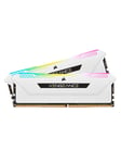 Corsair Vengeance RGB PRO SL DDR4-3600 - 16GB - CL18 - Dual Channel (2 stk) - Intel XMP - Hvit med RGB