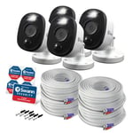Swann SRPRO-1080MSFBWB4 4 Pack of SWPRO-1080MSFB BNC add on/Replacement Cameras 1080P with Sensor Warning Light, Requires Certain Swann DVR to Work, See Details for Compatibility