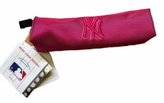 New York Yankees Major League Baseball Pink Soft Pencil Case Holder Zip-Up New