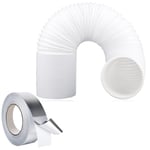 Vent Hose for LOGIK Tumble Dryer Flexible Duct Pipe Large 6m / 4" + Foil Tape