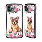Official Monika Strigel Corgi Lace Flower Friends 2 Hybrid Case Compatible for Apple iPhone 11 Pro Max