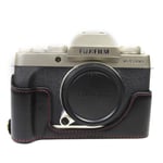 Fujifilm X-T200 durable leather half case - Black