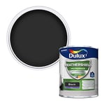 Dulux Weathershield Quick Dry Multi Surface Paint, Satin Black Wood and Metal (No Primer/Undercoat Required), 750 ml for UPVC