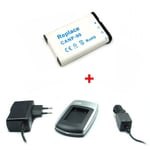 Chargeur + Batterie NP-90 pour Casio Exilim EX-FH100, EX-H10, EX-H15, EX-H20G