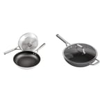 Ninja ZEROSTICK 2-Piece Frying Pan Set, Stainless Steel Cookware ZEROSTICK Premium Cookware 28cm Wok