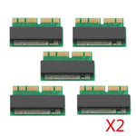 WHITE M clé PCIE à M2 adaptateur M.2 SSD pour NGFF AHCI 2280 SSD 12 + 16Pin carte pour MACBOOK Air 2013 2014 2015 A1465 A1466 Mac Pro A1398