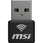 MSI AX1800 Nano WiFi USB Adapter, dongle USB WiFi 6 bi-Bande 2.4G/5G pour PC, Format de Poche, Compatible avec Windows 11 et 10