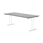 Fällbart bord Dinner Style, Storlek 180x80 cm, Bordsskiva Svart, Stativ Vit
