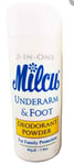 2in1 Milcu Underarm and Foot Deodorant Powder 80g PACK OF 2