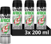 Lynx Africa Anti-Perspirant Deodorant Spray 72 hour protection against odour an