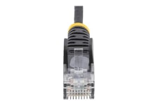 StarTech.com 3m Slim LSZH CAT6 Ethernet Cable, 10 Gigabit Snagless RJ45 100W PoE Patch Cord, CAT 6 10GbE UTP Network Cable w/Strain Relief, Black, Fluke Tested/ETL, Low Smoke Zero Halogen - Category 6 - 28AWG (N6PAT300CMBKS) - patchkabel - 3 m - sort