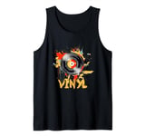 Vinyl Record Player Sketch Drawing Artistic style Tank Top