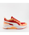 Puma X-Ray Red Orange Textile Mens Lace Up Trainers 372602 05 - Size UK 4
