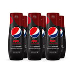 SodaStream Flavours Pepsi Max Cherry Sparkling Drink Mix, Soda & Fizzy Drink Maker Concentrate, Diet Pepsi with Maximum Taste & No Sugar, Official Pepsi Cola x SodaStream Syrup - 6 x 440ml Multi Pack