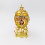 Dekorationsprydnader Påskägg Antik Ringaskar Ringvisningshållare Gångjärns Smyckeskrin Fabergé Ägg Prydnadsask Påskgåvoraskar Gyllene 17X7X7cm Golden 17*7*7cm