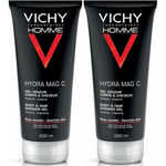 VICHY Homme HYDRA MAG-C Gel-Douche Hydratant Revigorant 2x200 ml gel douche