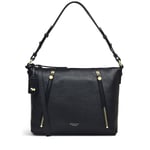 Radley Black Shoulder Bag Medium Multiway Handbag Leather Top Zip Fountain Road