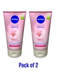 Pack of 2 NIVEA Gentle Face Cleansing Cream Wash for Dry & Sensitive Skin, 150ml