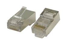 RJ45-kontakt för rund mjuk Cat. 6 FTP-kabel 10-pack