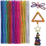 100 stycken piprensare i 10 färger Chenille-stänger för DIY-projekt