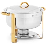 Royal Catering Chafing dish - rund guldaccenter 4,5 L 1 bränslecell