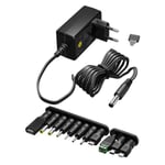 Ställbar nätadapter 3-12 V (DC) 27 W