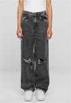 Urban Classics Slitna baggy 90 tals jeans dam (black charcoal washed,31)